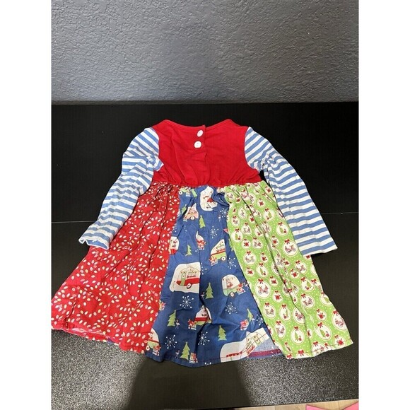 3 Girl’s Dresses Size 3T Toddler Ricrac & Ruffles Embroidered Christmas - Picture 10 of 13